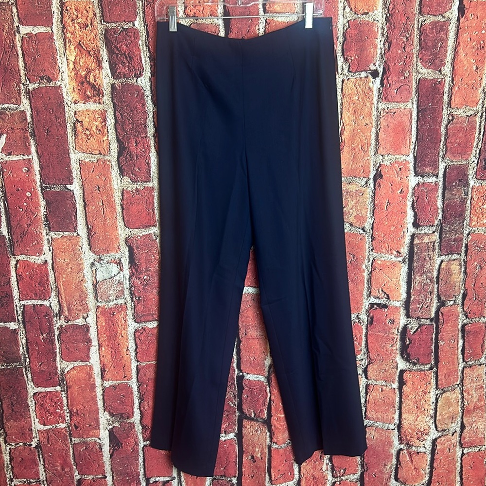 Talbots vintage made in Italy wool women’s stretch fabric navy pant size 8 NWT